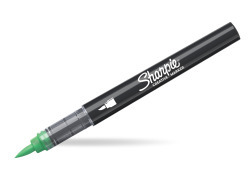 Sharpie Emerald Green acrylic marker (light green) – brush tip