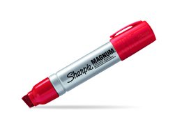 Sharpie Metal Barrel Large Chisel Tip Red Permanent Marker